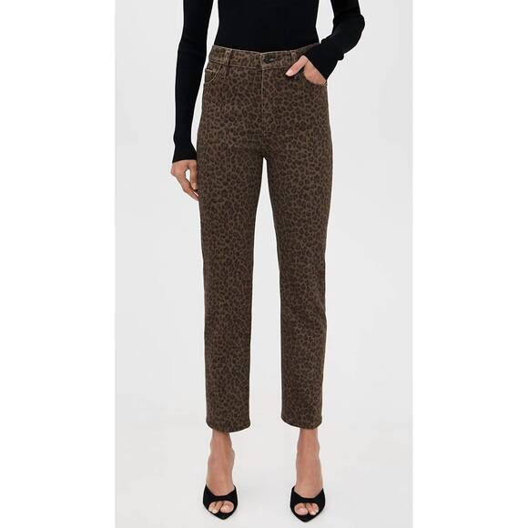NEW FRAME le sleek straight jean in leopard